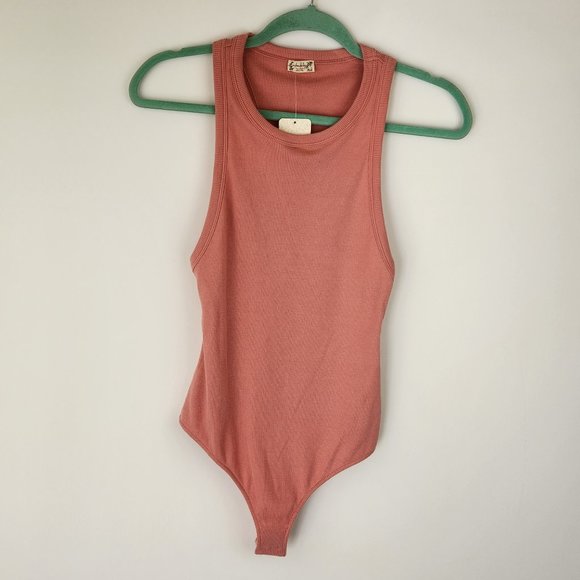 NWT Intimately Free People Ribbed Tank Thong Bodysuit Snaps sz XS - Picture 1 of 8